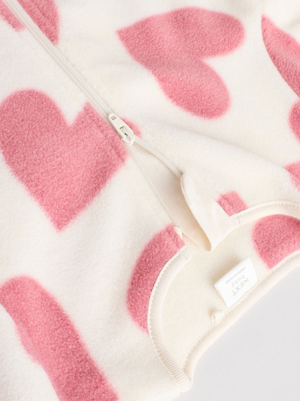 Pink 4 Pack Baby Micro Fleece Two Way Zip Sleepsuits